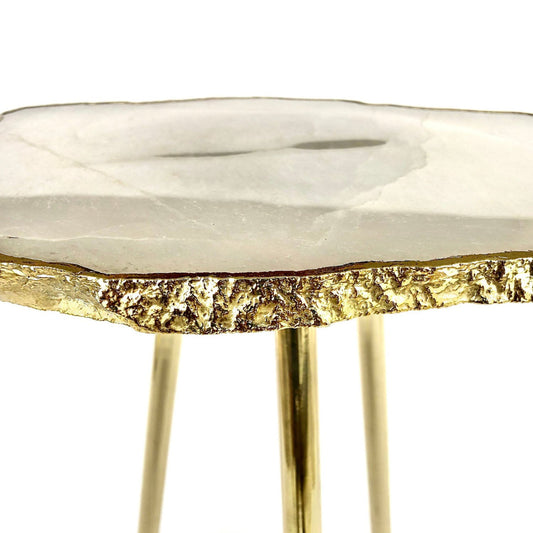 Ekskluzywny Stolik z Naturalnego Białego Agatu