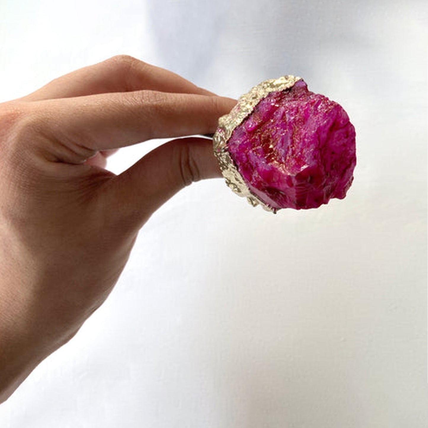 Gałki Meblowe z Różowego Agatu Kryształowego