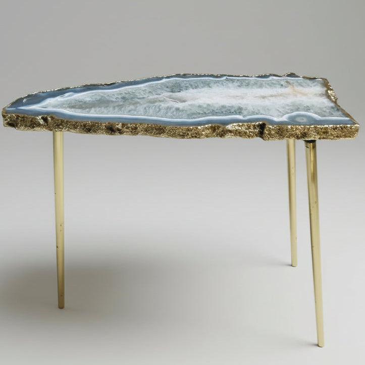 Luksusowa Ława Kawowa z Szarego Agatu