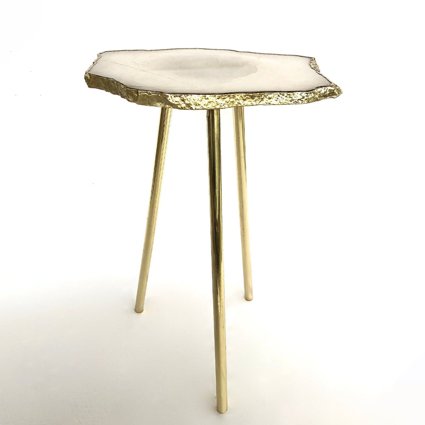 Ekskluzywny Stolik z Naturalnego Białego Agatu