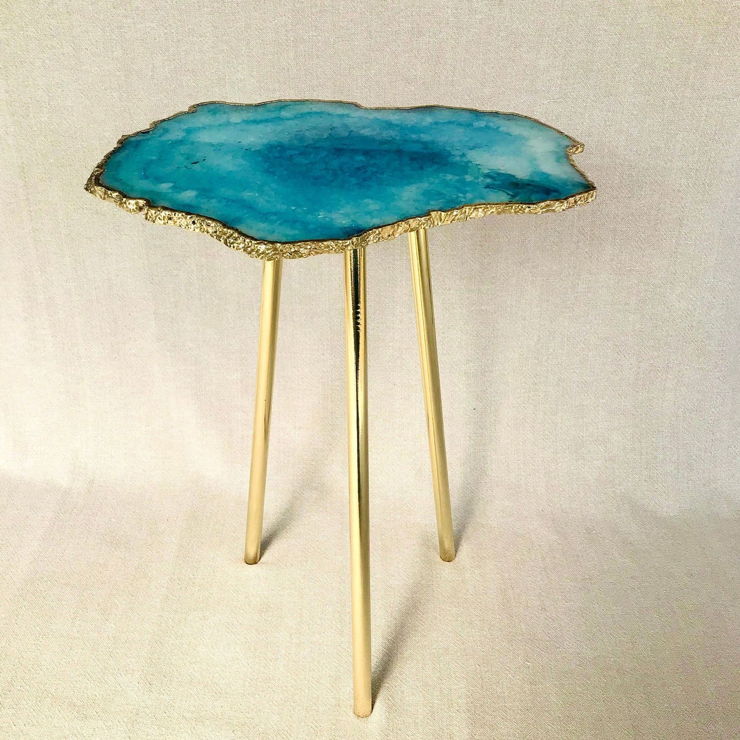 Stolik Kawowy z Naturalnego Agatu | Unikalny Akcent Luksusu