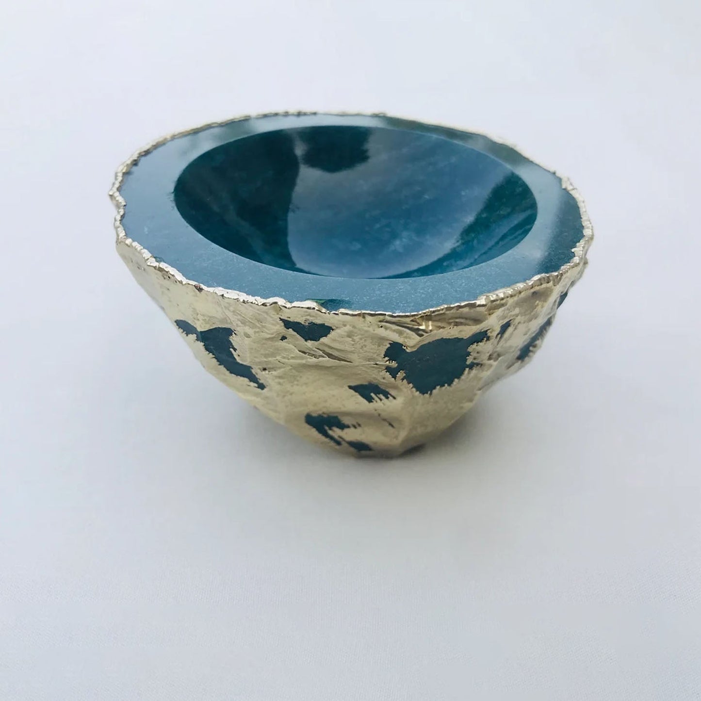 Green Blue Agate Geode Nut/trinket/Jewellery Bowl-2