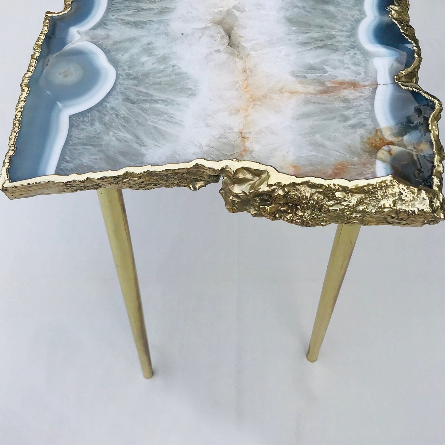 Luksusowa Ława Kawowa z Szarego Agatu