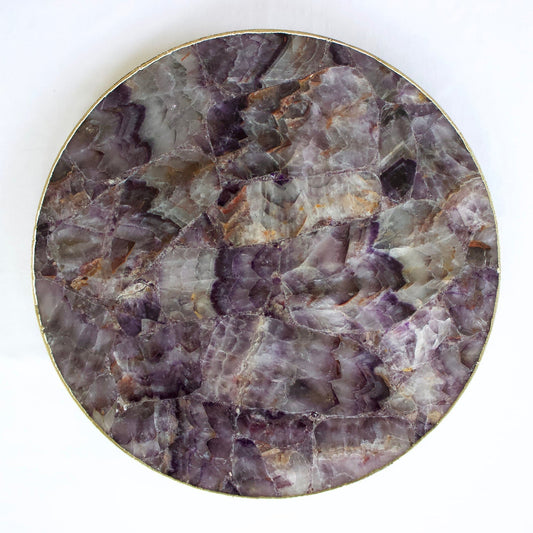 Amethyst Agate LazySusan | Countertop | Turntable | Centrepiece |-0