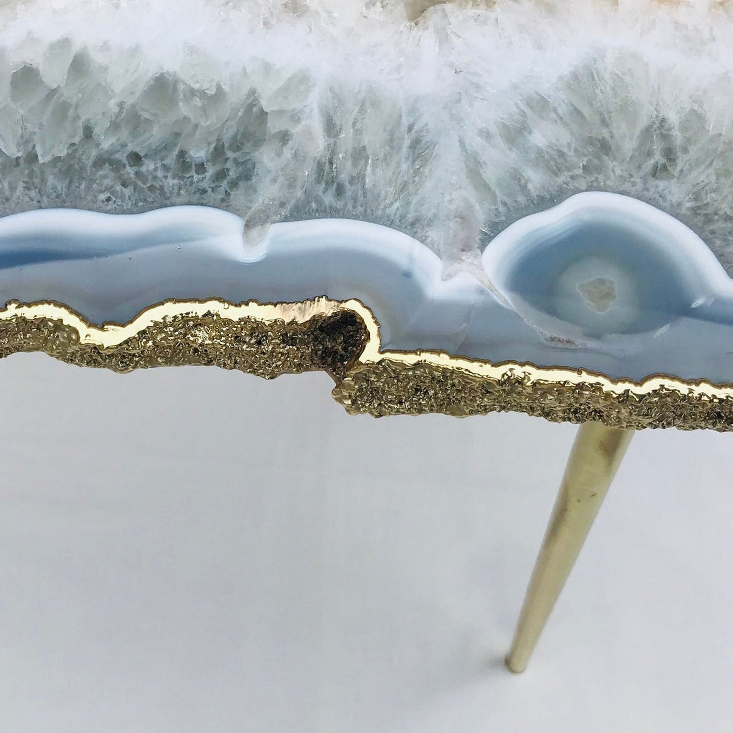 Luksusowa Ława Kawowa z Szarego Agatu