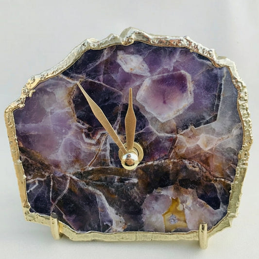 Amethyst Desk/Wall Clock/Personalised Momento-0