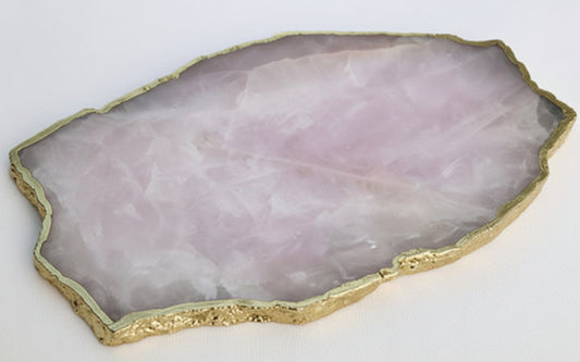 Large Rose Quartz Agate Cheese Platter/Tray/Personalised Momentos/Sign Boards-0