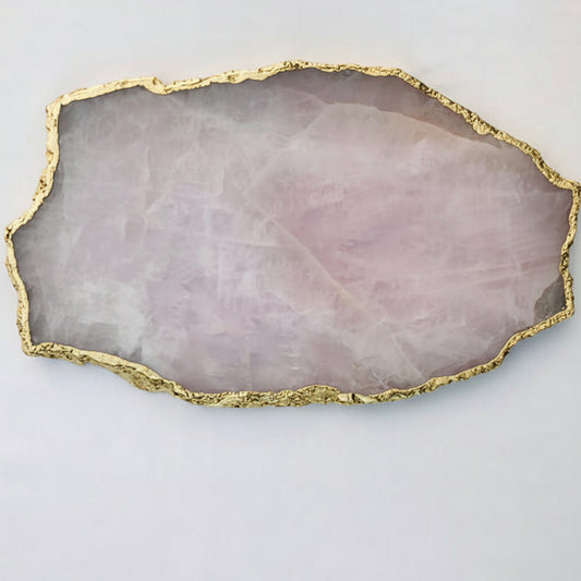 Large Rose Quartz Agate Cheese Platter/Tray/Personalised Momentos/Sign Boards-1