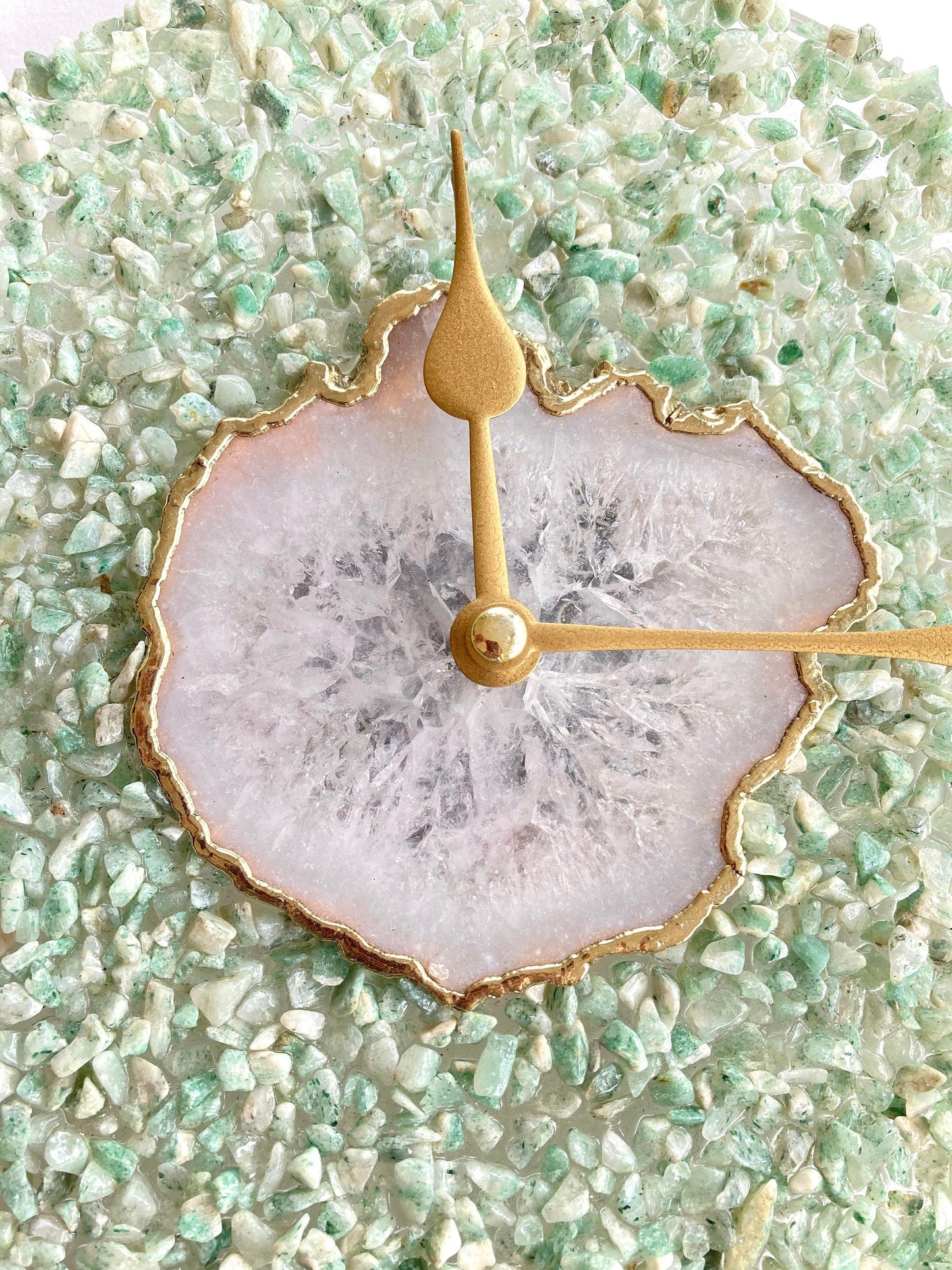 Ekskluzywny Zegar Ścienny z Naturalnego Agatu