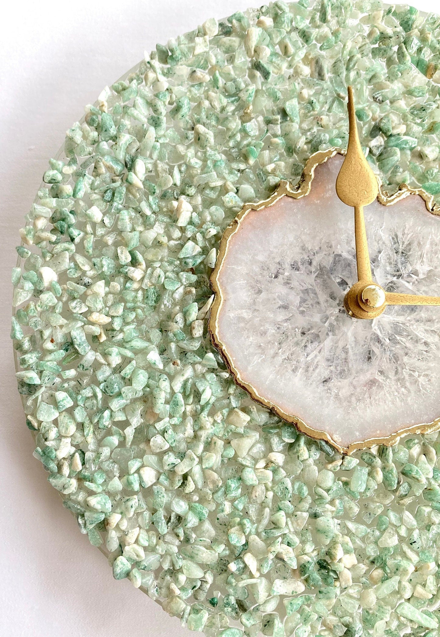 Ekskluzywny Zegar Ścienny z Naturalnego Agatu