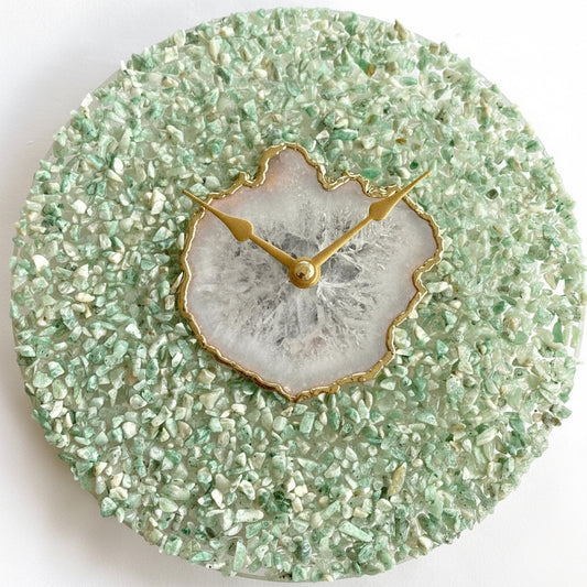 Ekskluzywny Zegar Ścienny z Naturalnego Agatu